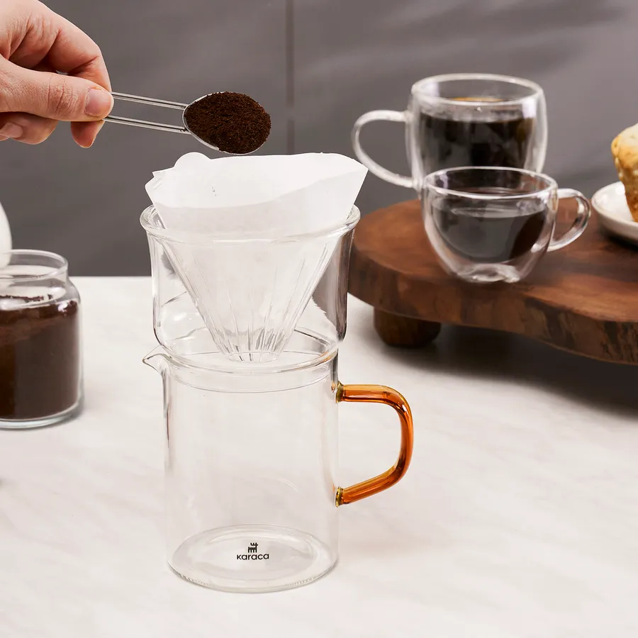 Karaca Draco Borosilikat Şüşə Qəhvə Dəmləmə Qabı 450 ml Orange
